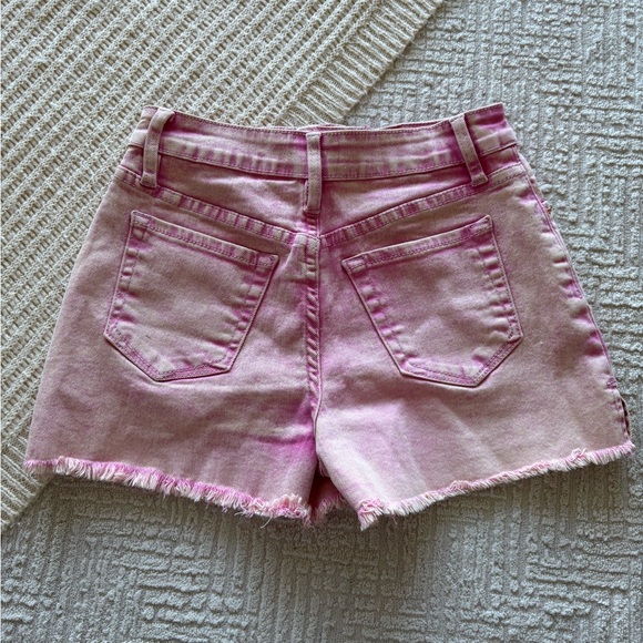 NEW YMI Junior Girls Pink Denim High Rise Shorts 1/25 - Picture 3 of 4